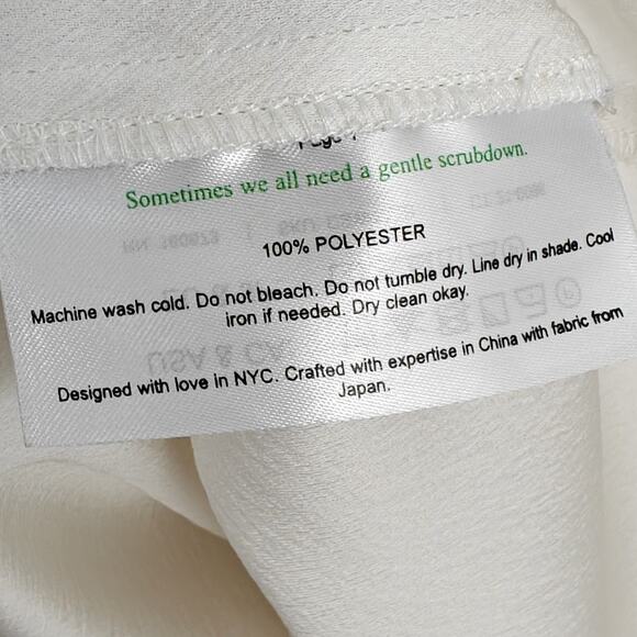 MM Lafleur Carrie Top Blouse Size Medium Alabaster Textured Long Sleeves - Picture 9 of 10